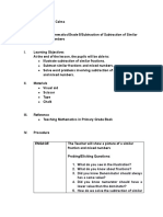 TMTH1 Lesson Plan Subtraction of Similar Fraction and Mixed Numbers