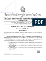 Y%S, XLD M Dka %SL Iudcjd Ckrcfha .Eiü M %H: The Gazette of The Democratic Socialist Republic of Sri Lanka