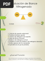 Evaluación de Blance Nitrogenado