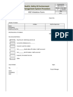 IBSPL-HSE-F17 HSE Violation Report