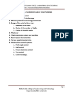 Wind Electrical Systems (WES) : Lecture Notes: (Prof.K.Subhas) Unit 1: Fundamentals of Wind Turbines