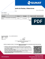 Reporte de Rentas y Retenciones: Jefe Del Área de Servicios Sunat
