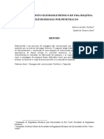 Desenvolvimento Eletroeletrônico de Uma Máquina de Eletroerosão Por Penetração