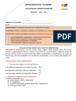 Lengua y Literatura Examen 2 Quimestre