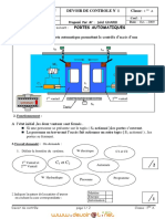 Devoir de Contrôle N°1 - Technologie Porte Automatique - 1ère AS (2009-2010) MR Jalel