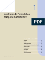 Anatomie de L'articulation Temporo-Mandibulaire: Chapitre Chapitre