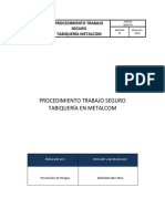 Procedimiento Trabajo Seguro PTS Tabiquería Metalco