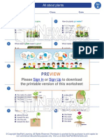 Worksheet Science Grade 1 All About Plants 0