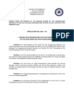 Barangay Resolution - Reorganized TFYD