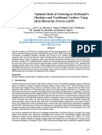 Determining The Optimal Mode of Ordering in Mcdonald'S Between Kiosk Machines and Traditional Cashiers Using Analytical Hierarchy Process (Ahp)