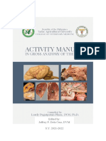 Gross Anatomy of The Dog. Activity Manual