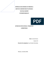 TRABAJO 20% Estudio Del Trazado de Rutas de Carreteras