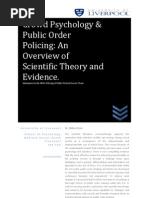 Crowd Psychology & Public Order Policing: An Overview of Scientific Theory and Evidence