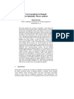 Vowel Epenthesis in Bengali: An Optimality Theory Analysis: Ph.D. Candidate, University of Victoria Linguistics