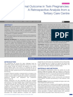 Fetomaternal Outcome in Twin Pregnancies - A Retrospective Analysis From A Tertiary Care Centre