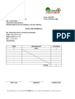 Nota de Entregas Arnes