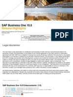 SAP Business One 10.0 Highlights