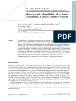 The Psychological Microfoundations of Corporate Social Responsibility: A Person-Centric Systematic Review