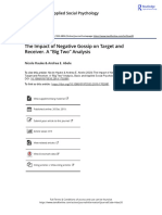 The Impact of Negative Gossip On Target and Receiver A Big Two Analysis