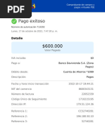 Comprobante - Pago 1 Cuota Apartamento