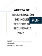 Carpeta de Recuperacion Ingles 3° Año