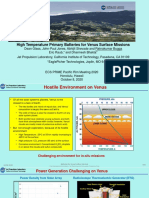 High Temperature Primary Batteries For Venus Surface Missions