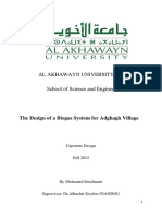 The Design of A Biogas System For Adghagh Village