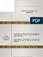 1.9 Giving Constructive Feedback