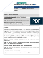 Plano Da Situação de Aprendizagem (Sap) 01: Núcleo Integrado SESI/SENAI de Educação A Distância - Niead