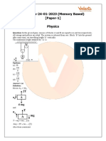 JEE-Main 24 January (Memory Based) - Shift 1