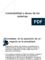 Vulnerabilidad y Abuso de Los Sistemas