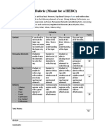 Rap Rubric