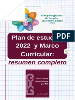 Plan de Estudios 2022 y Marco Curricular Resumen Completo