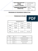 Plan y Programa de Seguridad Conductual