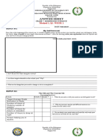 Q1answer Sheet Homeroom Guidance Grade 7