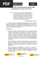 Tribunal de Contrataciones Del Estado: Resolución #03272-2022-TCE