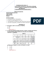 Prueba Alternativa de Matematica Con Respuestas