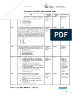 Business and Management: Second-Round Sample Tasks