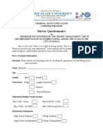 Survey Questionnaire