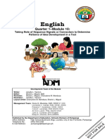 English9 - q1 - Mod10 - Take Note of Sequence Signals or Connectors To Determine Patterns of Idea Development Given in A Text