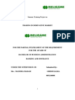 Religare-Trading in Deriavtive Market