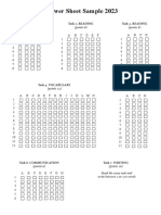 Answer Sheet 2023 2