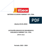 Base Licitación - Serv. Seguridad & Vigilancia