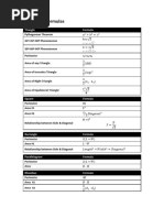 Geometry Formulas