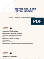 Lecture 1 - Introduction To Statistics