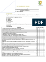 CUESTIONARIO EVALUACIÓN DE HABILIDADES SOCIALES - SECUNDARIA-Infantes