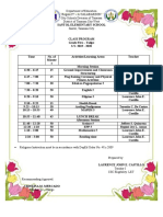 Class Program 2018 - 2019