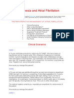 Anaesthesia and Atrial Fibrillation