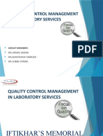 Quality Control Management in Labortory Services.