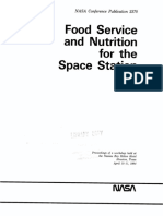 And Nutrition For The Space Station: Food Service